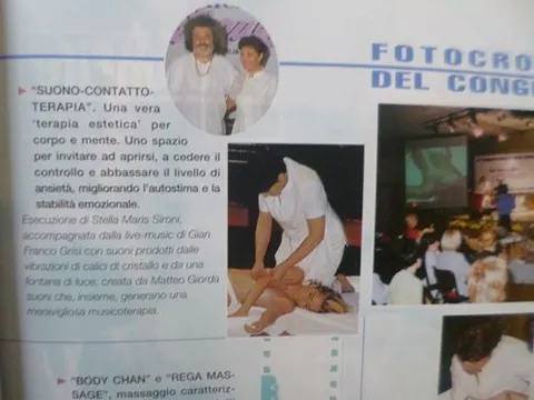Italia suono contatto terapia con la musica di Gian Grisi co creador de la musico terapia