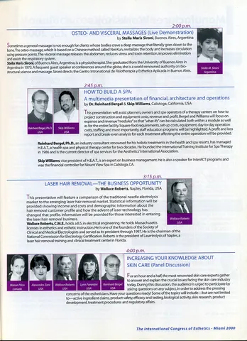 2000. OSTEO and VISCERO MASSAGE. Miami. EEUU