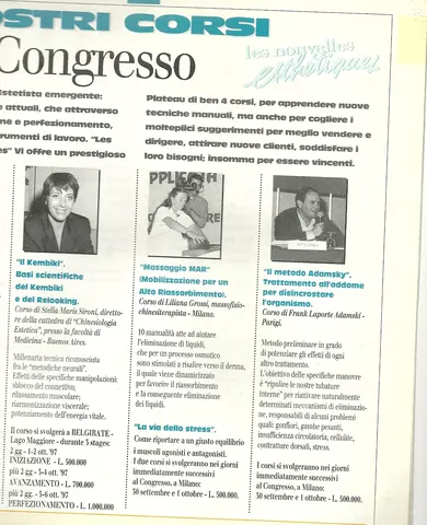 1997 Italia Milan  Nota Post Congreso cusos